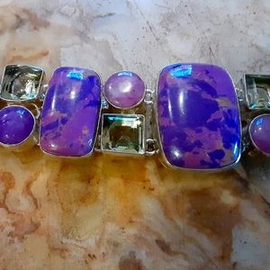Sterling and stone bracelet